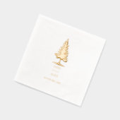 Evergreen Tree Rustic Wedding Folie Servetten (Links)
