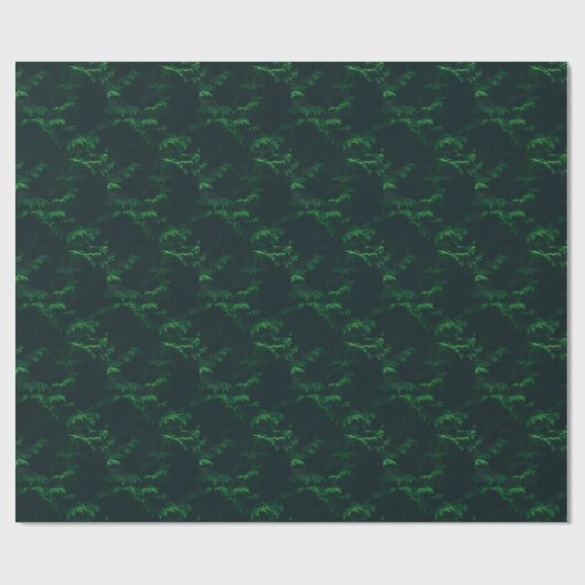 Evergreen tree wrapting paper cadeaupapier (Vlak)