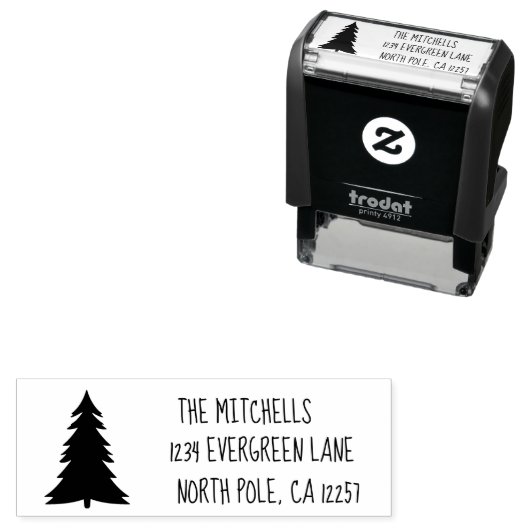 Evergreen Tree Zelfinktende Stempel (In situ)