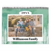 Evergreen Trees Creëer je eigen familie foto Kalender (Hoes)