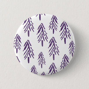 Evergreen Trees in Paars Ronde Button 5,7 Cm