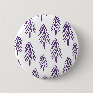 Evergreen Trees in Paars Ronde Button 5,7 Cm