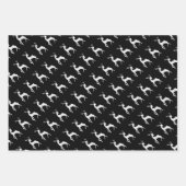 Evergreen Trees, met zwarte en goudkerstrennen Inpakpapier Vel (Voorkant 3)