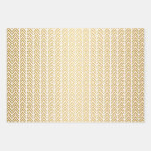 Evergreen Trees, met zwarte en goudkerstrennen Inpakpapier Vel (Voorkant)