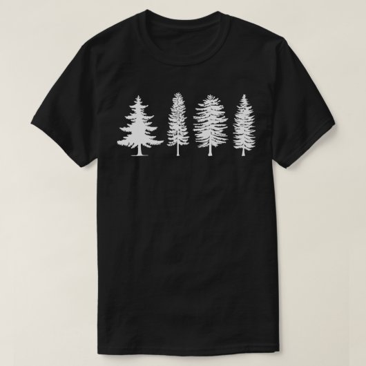 Evergreen Trees Natuur Lover Camping Wandelen T-shirt (Design voorkant)