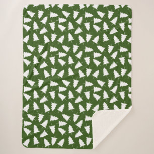  Evergreen Trees Sherpa Deken
