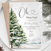 Evergreen Trees Vakantie Winter Party Kaart