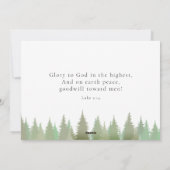 Evergreen Trees Vrede op Aarde 3 foto Kerstmis Feestdagenkaart (Achterkant)