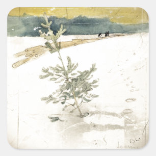 Evergreen Vierkante Sticker