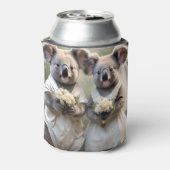 Evergreen Vows: Een Koala-bruiloft in het wit Blikjeskoeler (Blikje Achterkant)