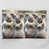 Evergreen Vows: Een Koala-bruiloft in het wit Kaart (Binnen)