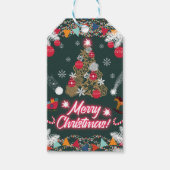 Evergreen vreugde van de kerst cadeaulabel (Voorkant)