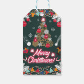 Evergreen vreugde van de kerst cadeaulabel (Achterkant)