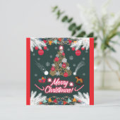 Evergreen vreugde van de kerst feestdagenkaart (Staand voorkant)