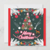 Evergreen vreugde van de kerst feestdagenkaart (Voorkant)