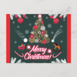 Evergreen vreugde van de kerst feestdagenkaart