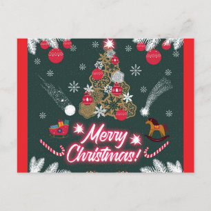 Evergreen vreugde van de kerst feestdagenkaart
