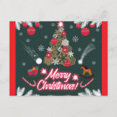 Evergreen vreugde van de kerst feestdagenkaart (Voorkant)