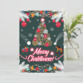 Evergreen vreugde van de kerst feestdagenkaart (Staand voorkant)