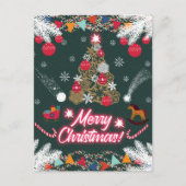 Evergreen vreugde van de kerst feestdagenkaart (Voorkant)