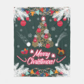 Evergreen vreugde van de kerst fleece deken (Voorkant)