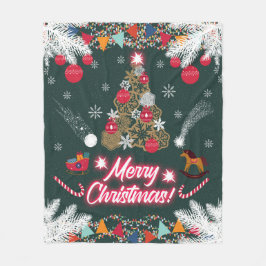 Evergreen vreugde van de kerst fleece deken