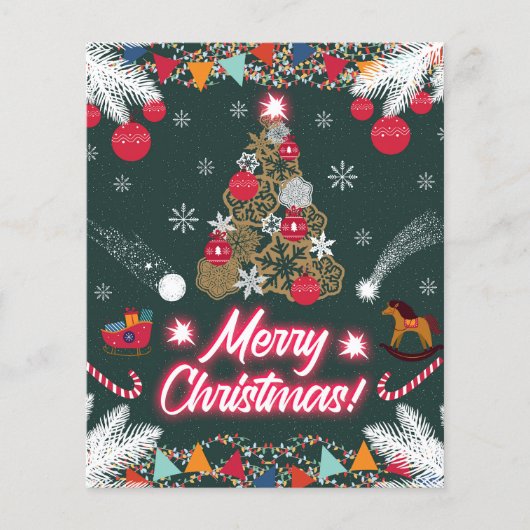 Evergreen vreugde van de kerst flyer (Voorkant)