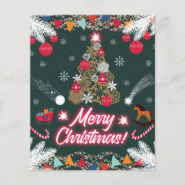 Evergreen vreugde van de kerst flyer