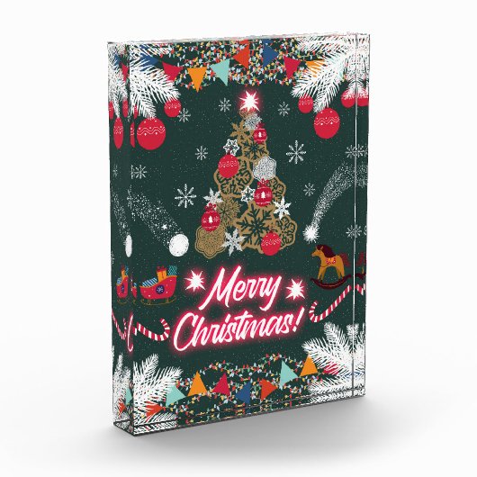 Evergreen vreugde van de kerst fotoblokken (Links)