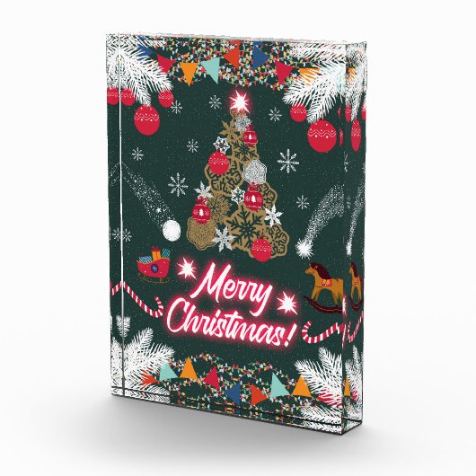 Evergreen vreugde van de kerst fotoblokken (Rechts)