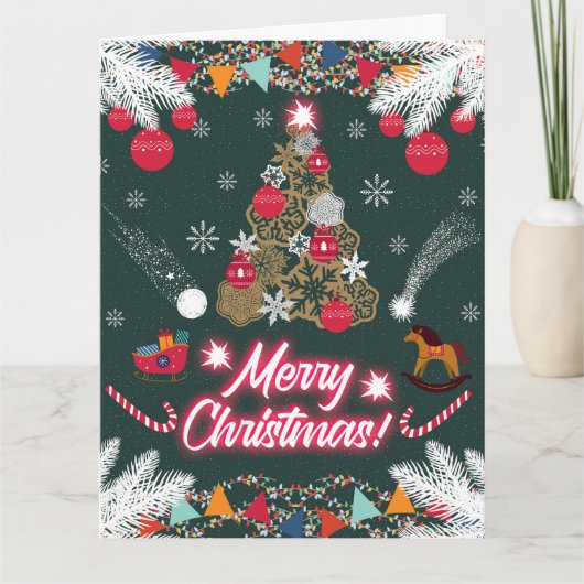 Evergreen vreugde van de kerst kaart (Voorkant)