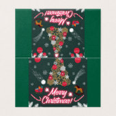 Evergreen vreugde van de kerst kaart (Buitenkant ongevouwen)