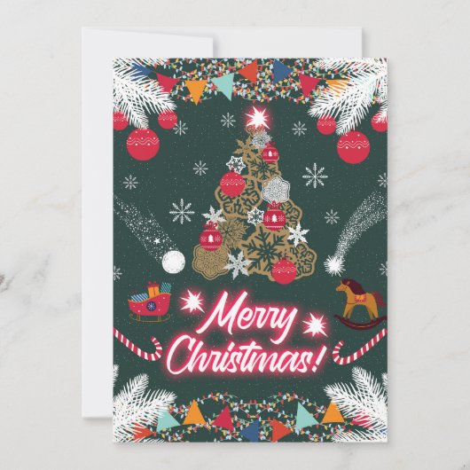 Evergreen vreugde van de kerst kaart (Voorkant)