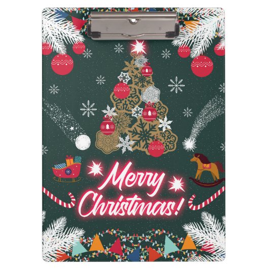 Evergreen vreugde van de kerst klembord (Voorkant)