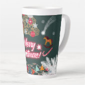 Evergreen vreugde van de kerst latte mok (Rechterhoek)