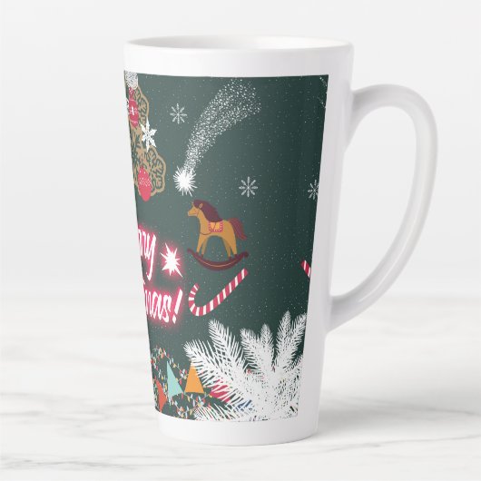 Evergreen vreugde van de kerst latte mok (Rechts)