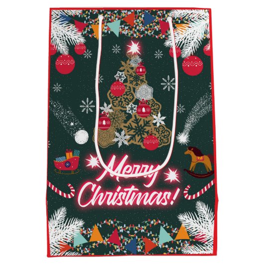 Evergreen vreugde van de kerst medium cadeauzakje (Achterkant)