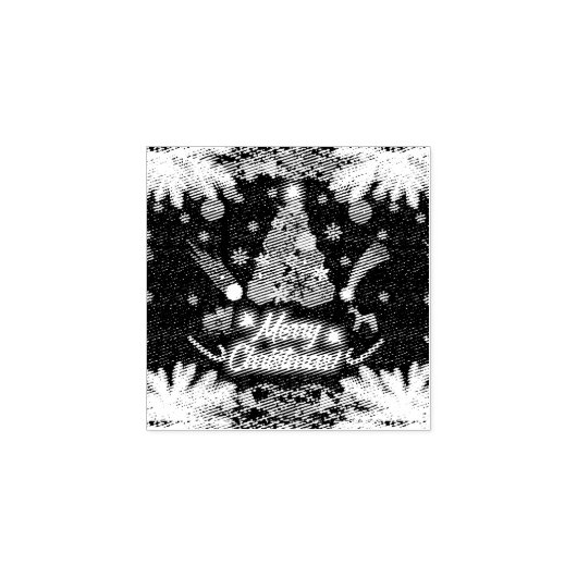 Evergreen vreugde van de kerst rubberstempel (Afrduk)