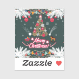 Evergreen vreugde van de kerst sticker