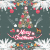 Evergreen vreugde van de kerst sticker (Voorkant)