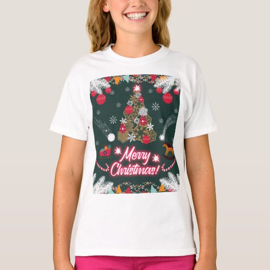 Evergreen vreugde van de kerst t-shirt (Voorkant)