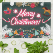 Evergreen vreugde van de kerst theedoek (Gevouwen)