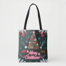 Evergreen vreugde van de kerst tote bag