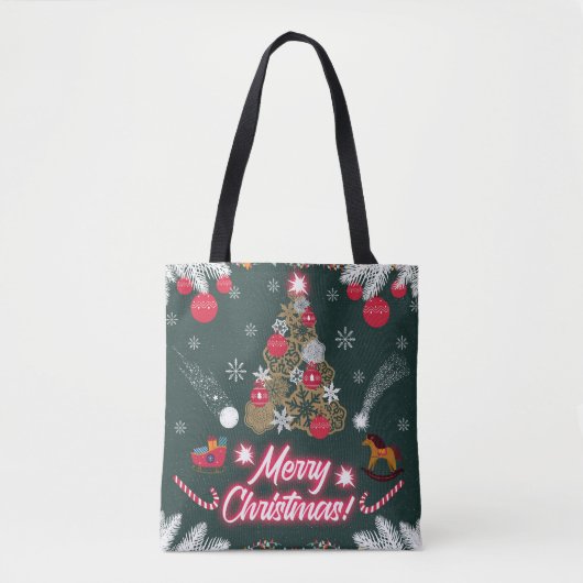 Evergreen vreugde van de kerst tote bag (Voorkant)