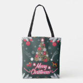 Evergreen vreugde van de kerst tote bag (Achterkant)