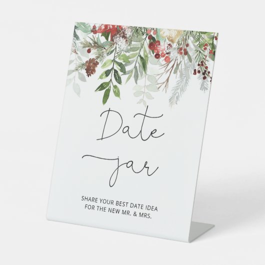 Evergreen vrijgezellenfeest Date jar Reclamebord Met Voetstuk (Voorkant)