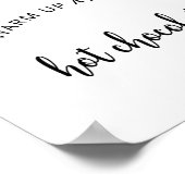 Evergreen Warm omhoog bij de Hot Chocolate bar Poster (Hoek)