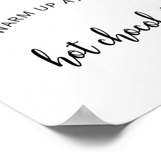 Evergreen Warm omhoog bij de Hot Chocolate bar Poster (Hoek)