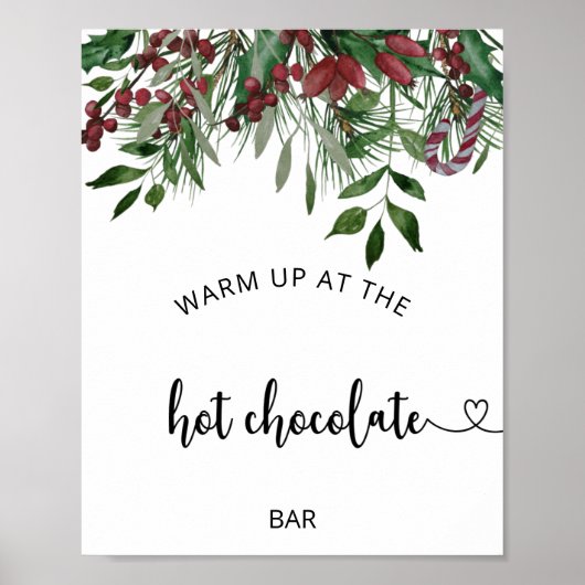 Evergreen Warm omhoog bij de Hot Chocolate bar Poster (Voorkant)