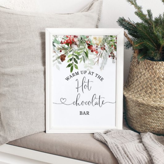 Evergreen Warm omhoog bij de Hot Chocolate bar Poster